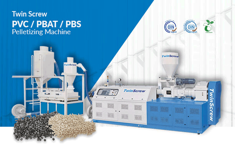 TWINSCREW - Applications of TwinScrew's Extruding System for Making Thermoplastic Starch (TPS) Granules and TPS-blended Bioplastics