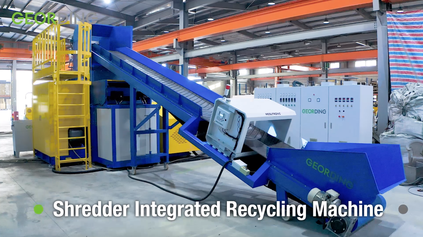 Shredder Integrated Recycling Machine